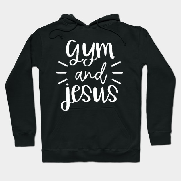 gym and jesus, workout, sport, cute gym, gym gift, positive sport, motivational, Hoodie by creativitythings 